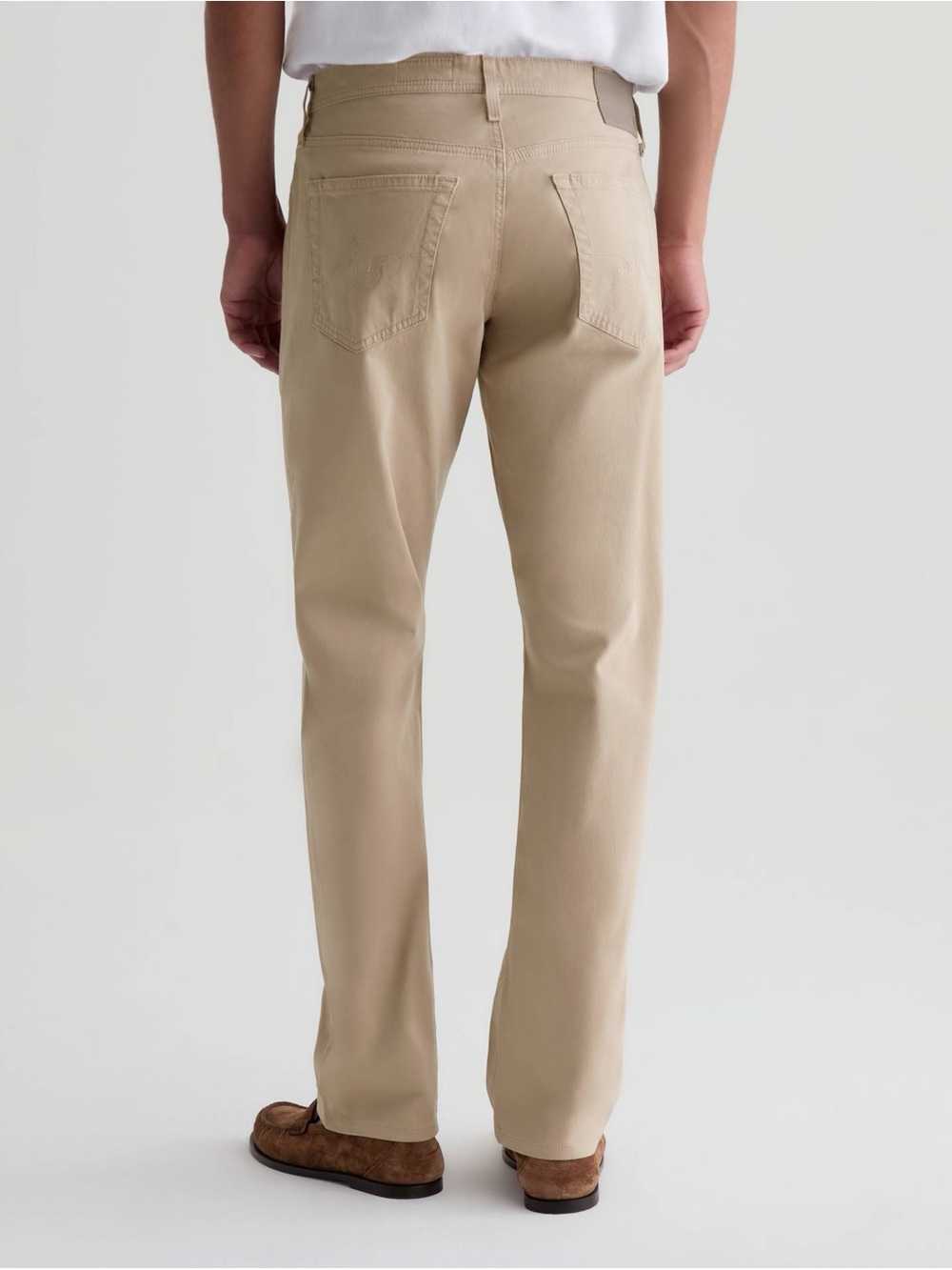 Ag Adriano Goldschmied Protege Straight Leg Men's Chino Pants in Beige - Picture 2 of 7